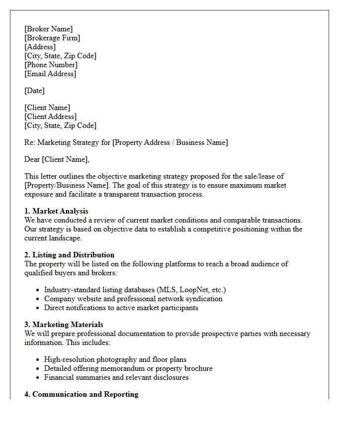 Neutral Broker Marketing Strategy Letter