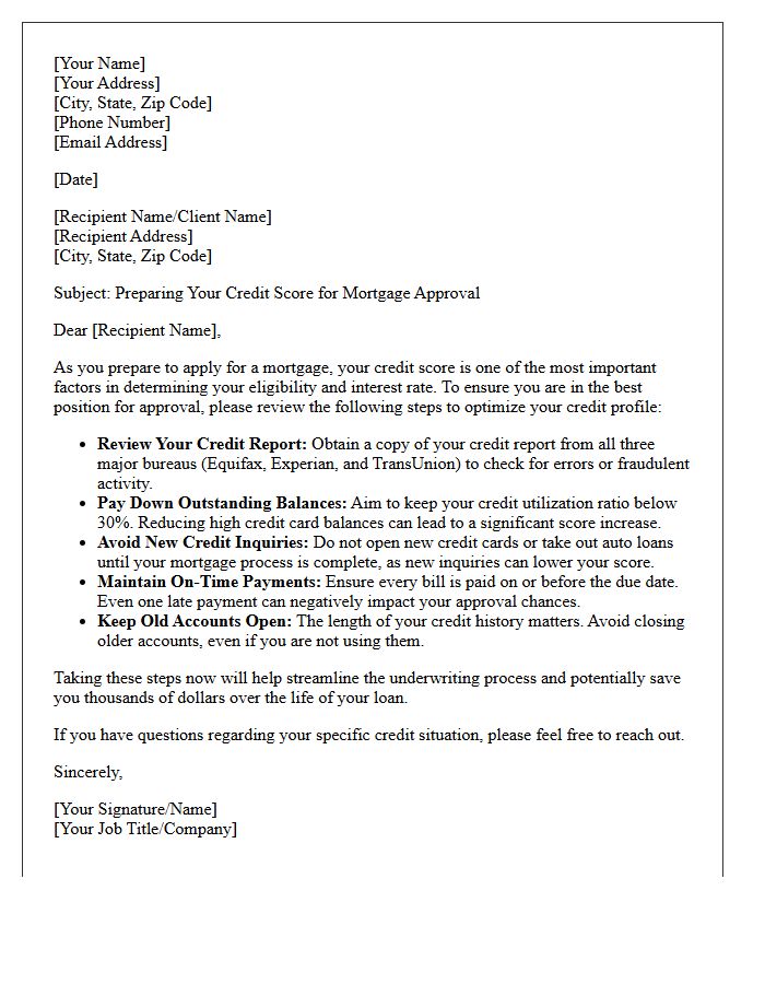 Preparing Your Credit Score For Mortgage Approval Letter