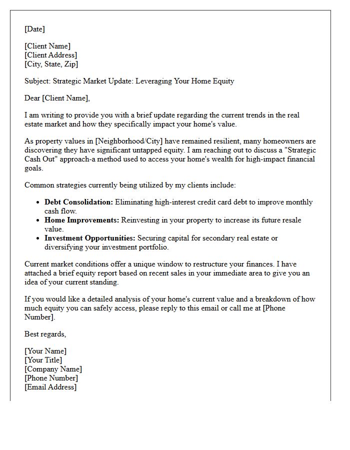 Strategic Cash Out Market Update Letter