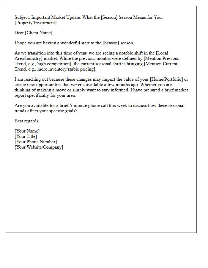 Seasonal Market Shift Reconnection Letter
