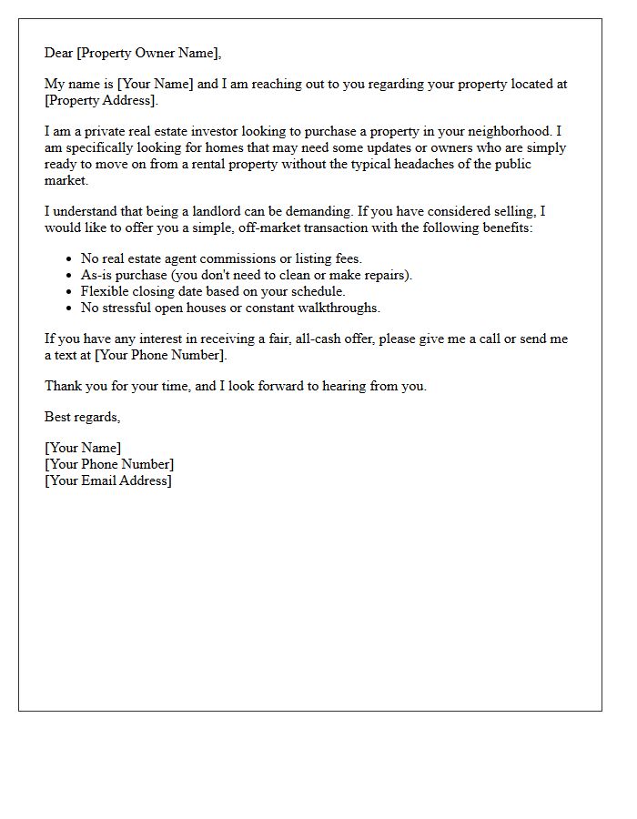 Tired Landlord Off-Market Acquisition Letter