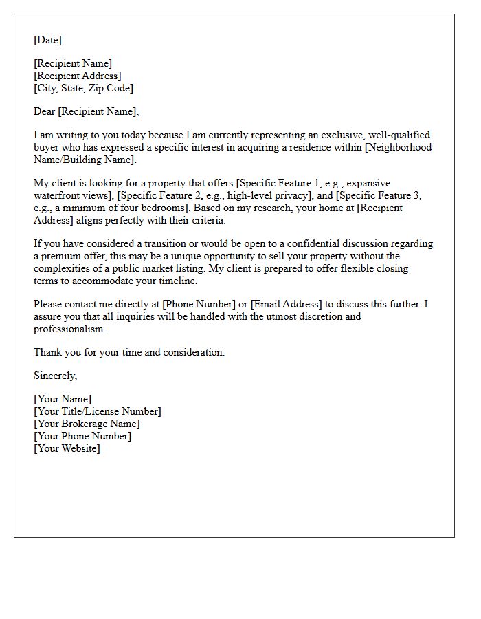 Elite Buyer Targeted Real Estate Letter
