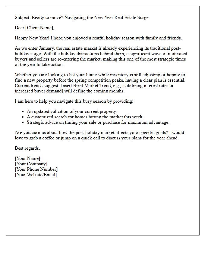 Navigating the Post-Holiday Real Estate Surge Letter