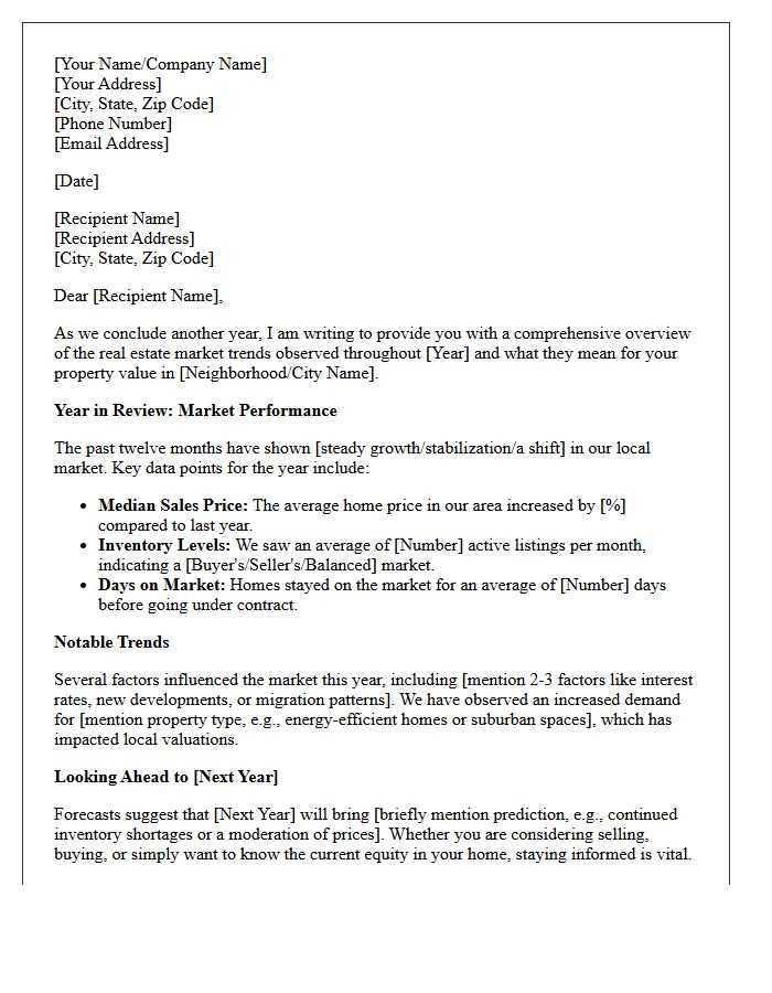 Annual Real Estate Market Trends Overview Letter