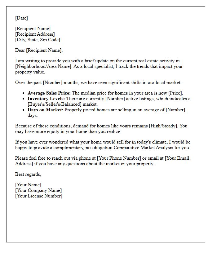 Potential Seller Local Market Overview Letter