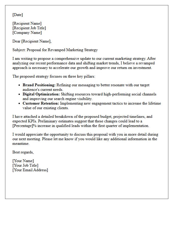 Revamped Marketing Strategy Proposal Letter