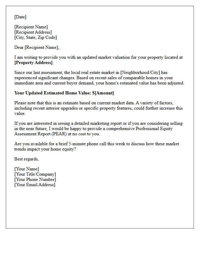 Updated Home Valuation Offer Letter