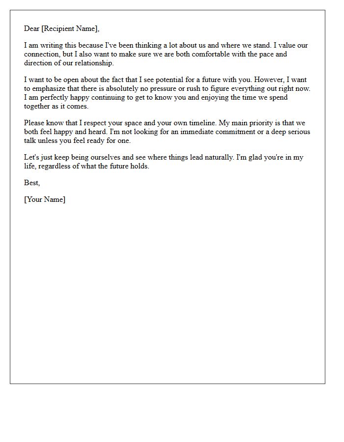 Low-Pressure Future Relationship Letter