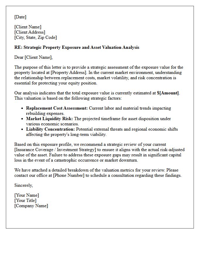 Strategic Property Exposure Value Letter