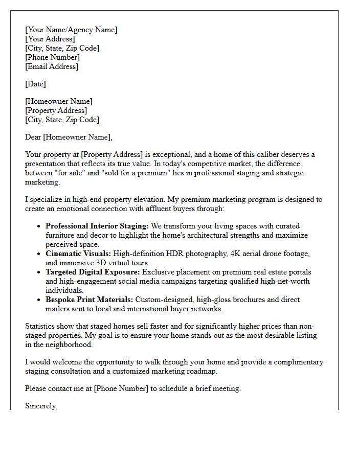 Premium Marketing And Staging Letter