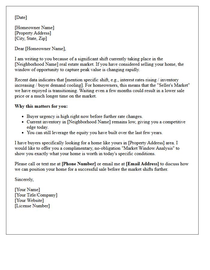 Sell Now Urgent Market Shift Letter