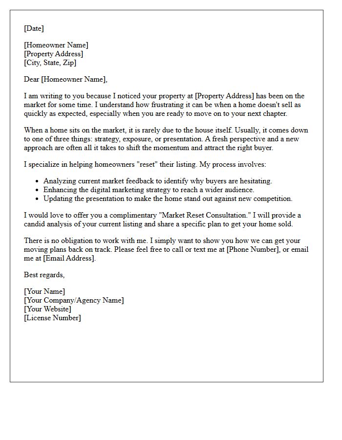 Extended Days On Market Recovery Letter