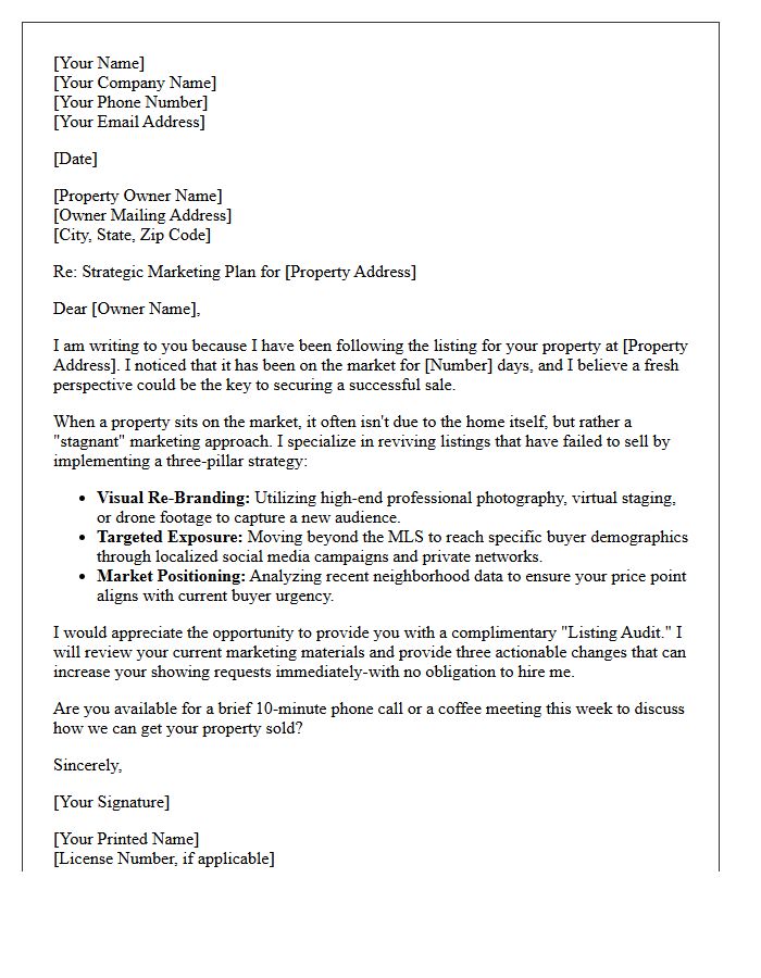 Stagnant Property Revival Pitch Letter