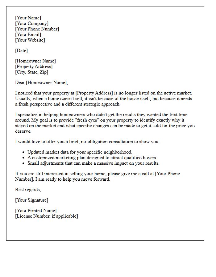 Fresh Eyes On Your Expired Property Letter