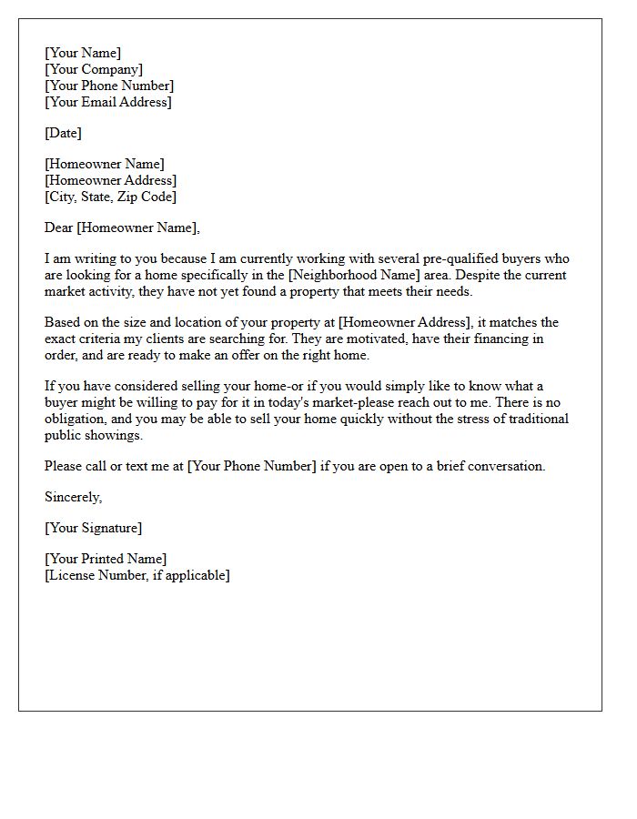 Pre-Qualified Buyers Waiting Letter