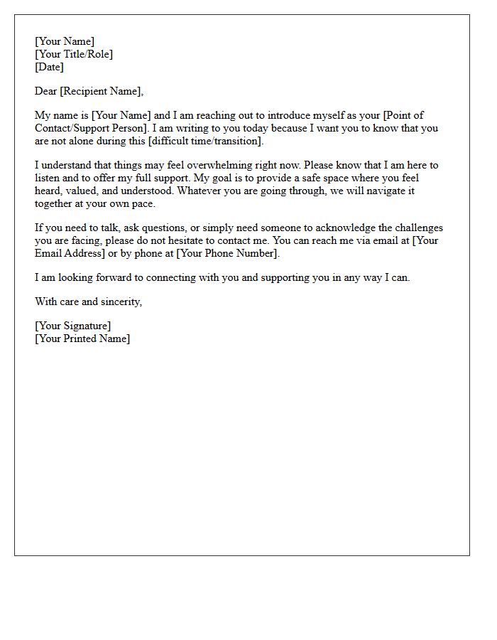 Introduction and Empathetic Support Letter