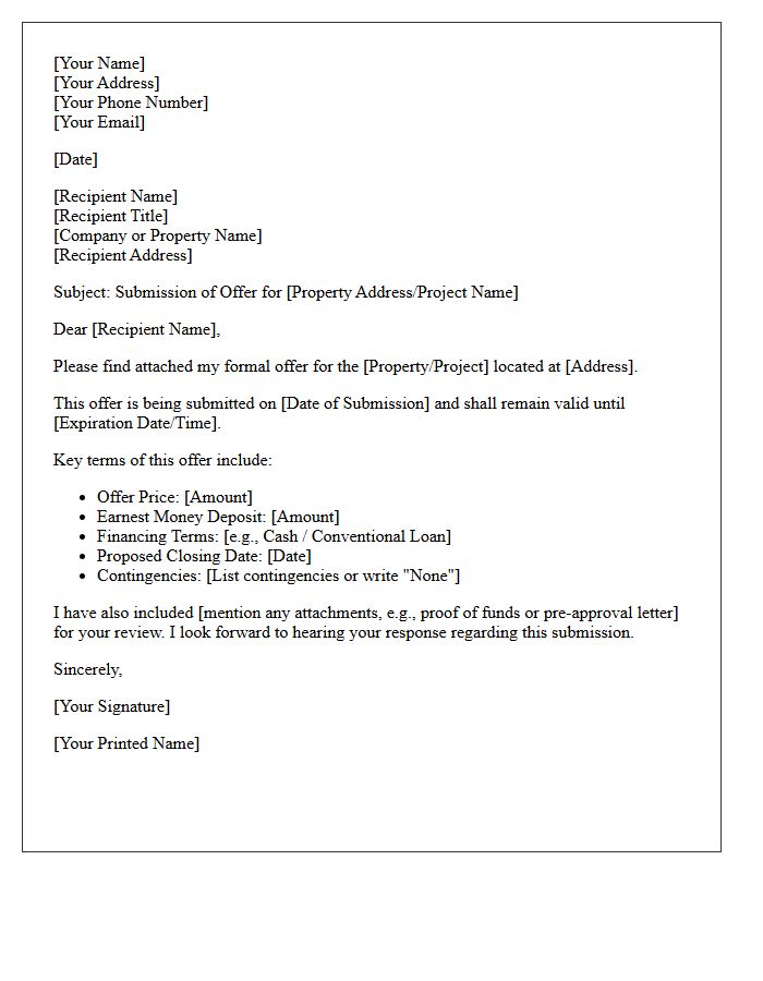 Date of Offer Submission