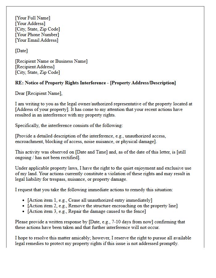 Identification of Property Rights Interference