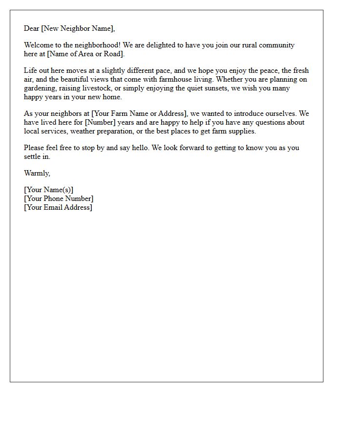 Rural Farmhouse Welcome To Your New Home Letter
