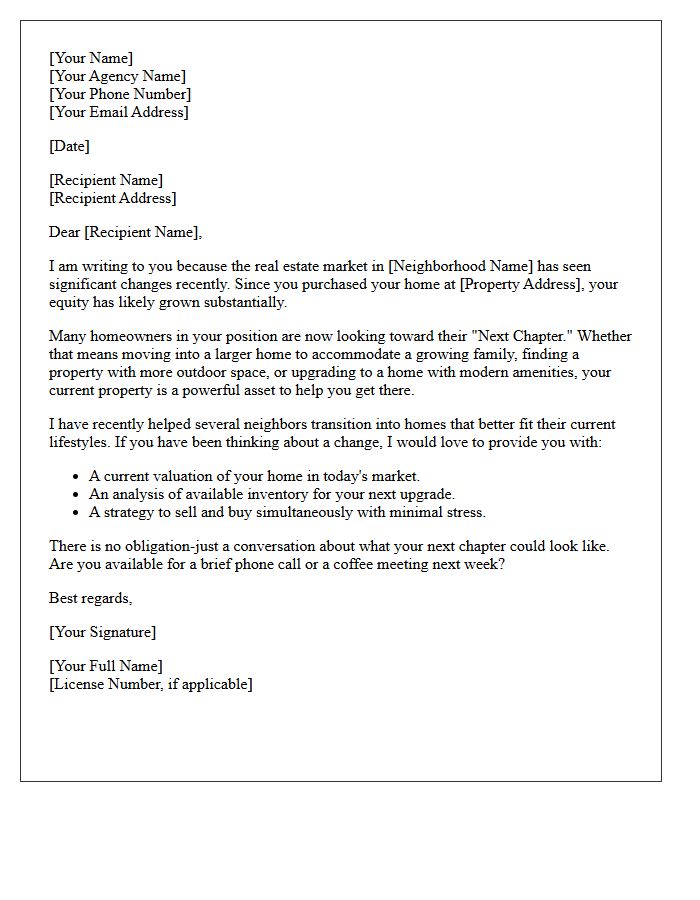 Next Real Estate Chapter Upgrade Letter