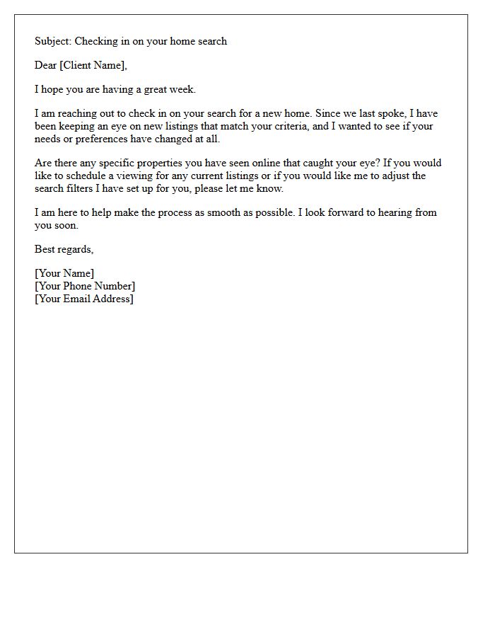 Exploring New Home Opportunities Check In Letter