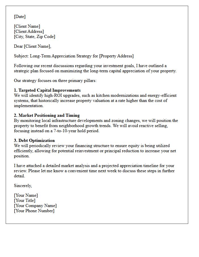Long-Term Property Appreciation Strategy Letter