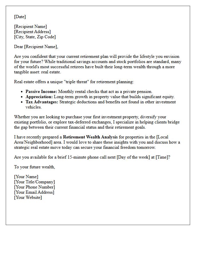 Retirement Wealth Through Real Estate Letter