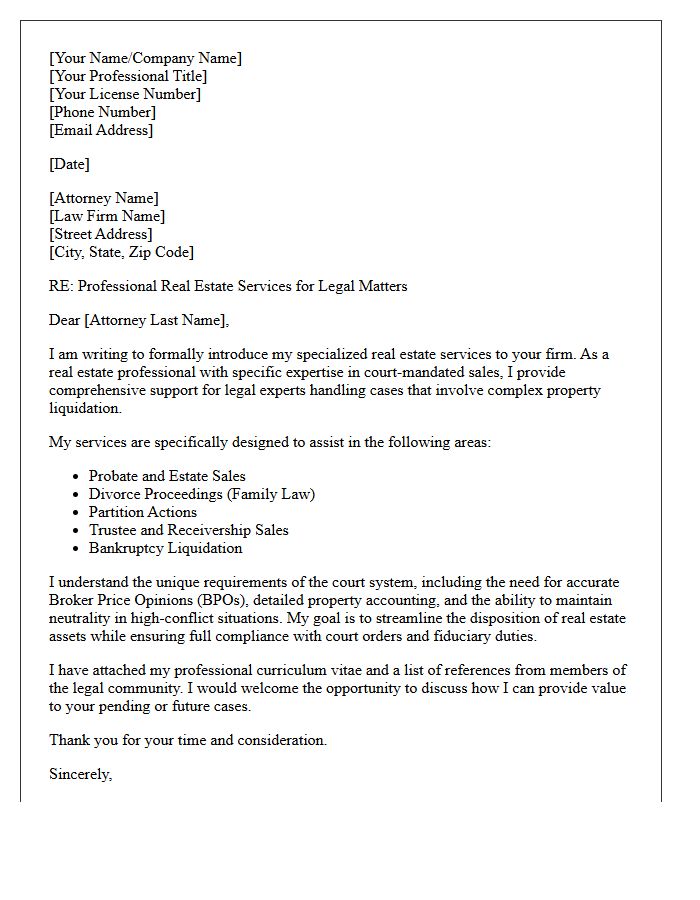 Court-Approved Real Estate Specialist Referral Letter for Legal Experts