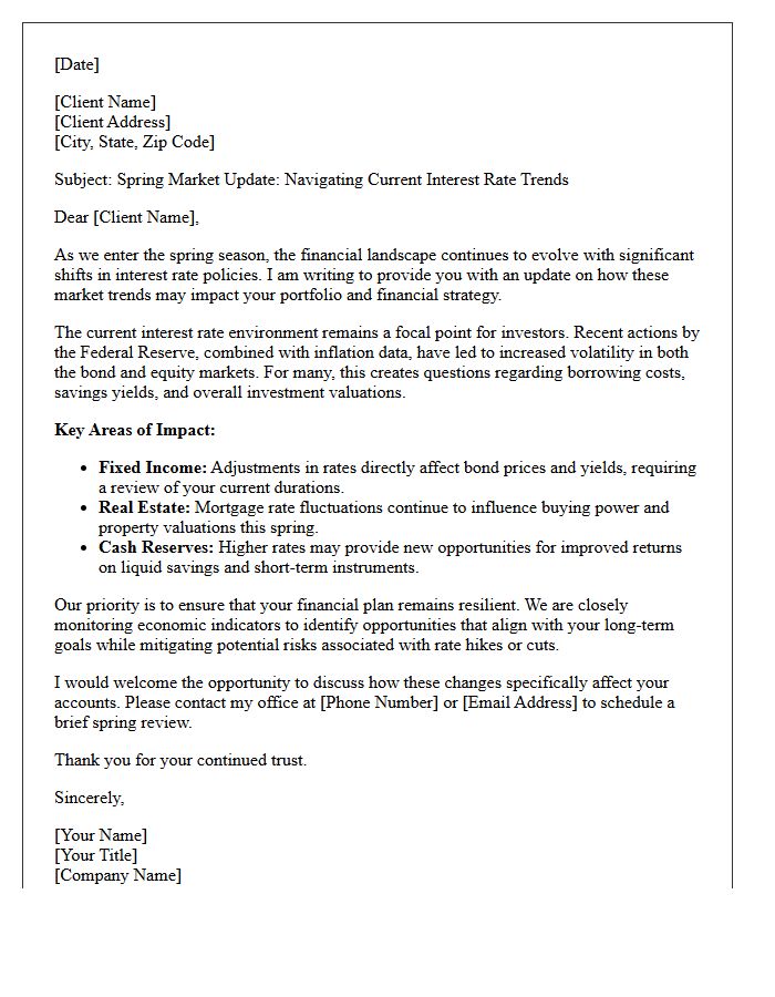 Spring Interest Rate Market Impact Letter