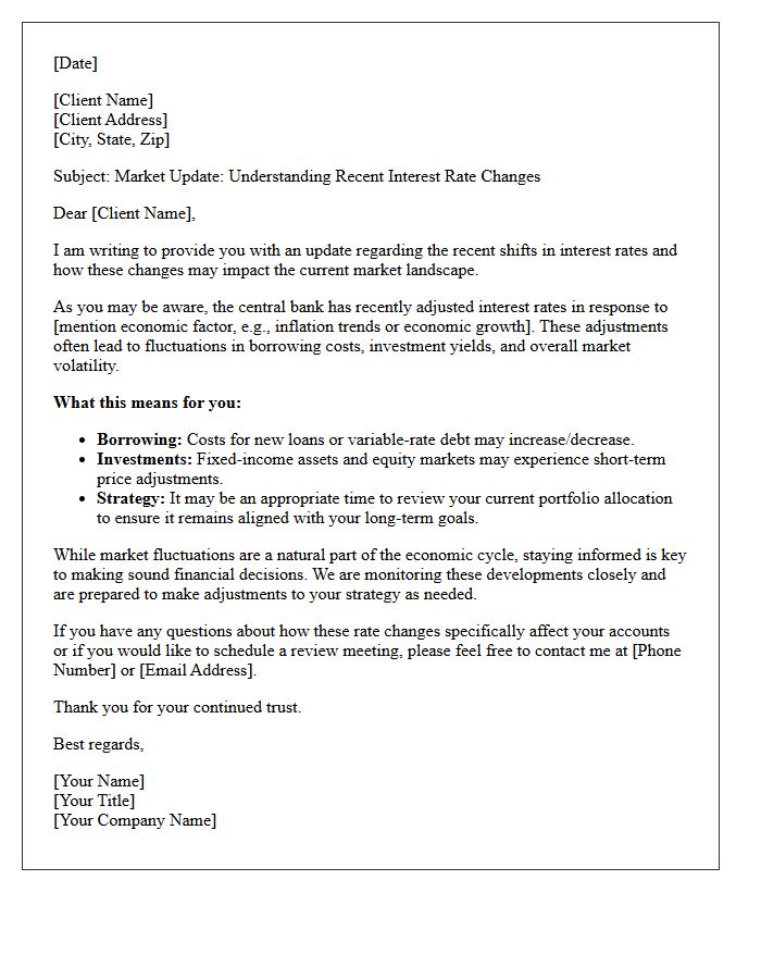 Interest Rate Impact Market Update Letter