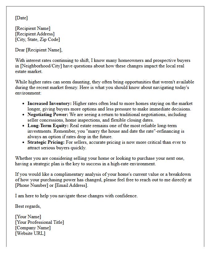 Navigating Rising Interest Rates Real Estate Market Letter