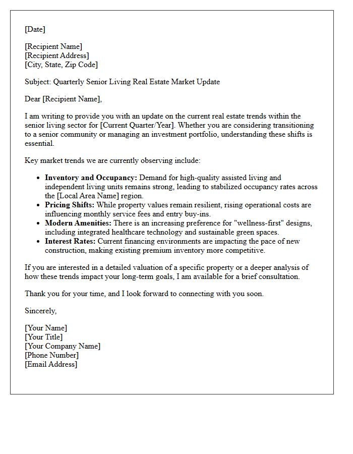 Senior Living Real Estate Market Trends Letter