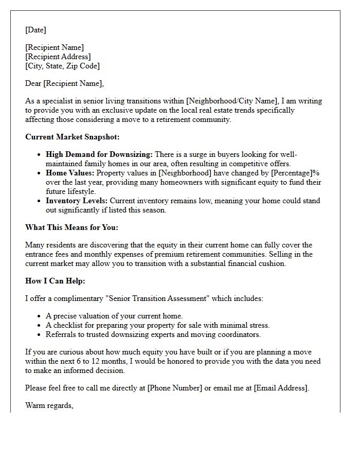 Retirement Community Local Market Insight Letter