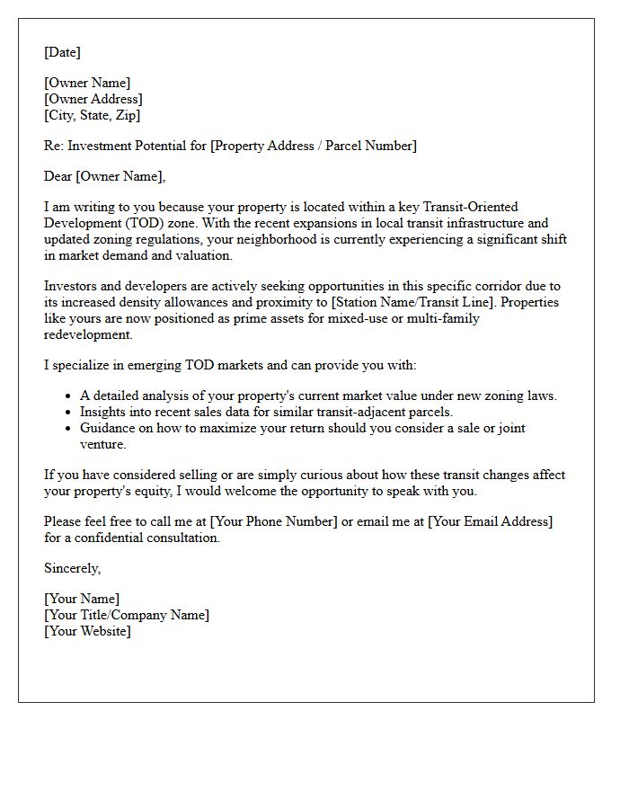 Emerging Transit-Oriented Development Neighborhoods Market Letter