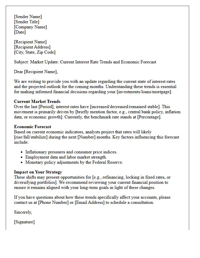 Current Interest Rate Trends and Forecast Letter