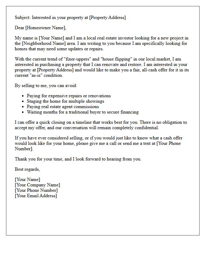 Fixer-Upper Trend And Flip Potential Letter