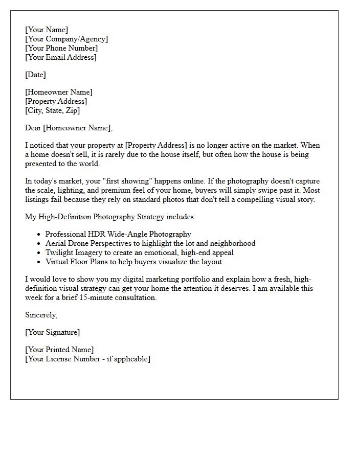 High Definition Photography Strategy Expired Letter