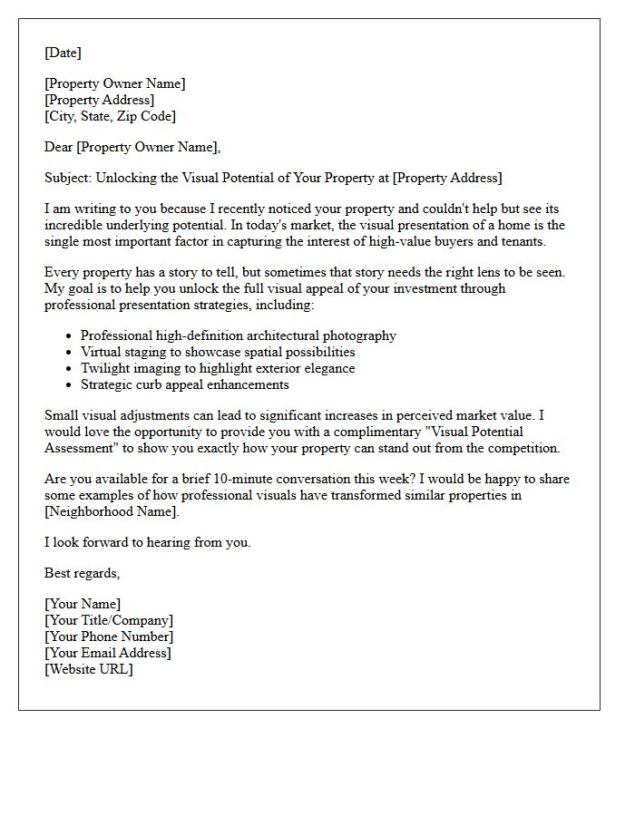 Unlocking Your Property Visual Potential Letter