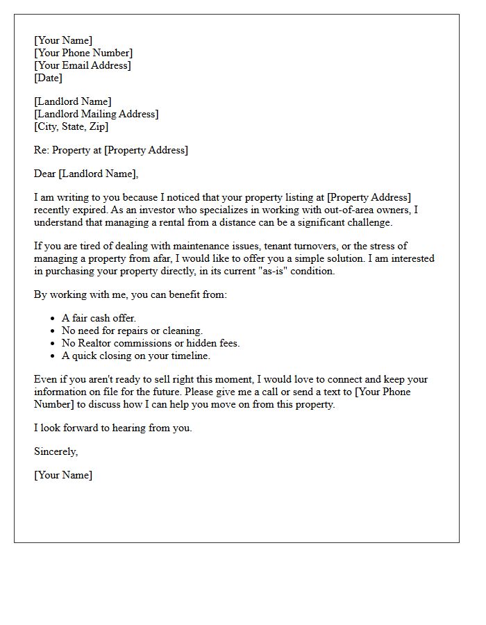 Remote Landlord Expired Property Solution Letter