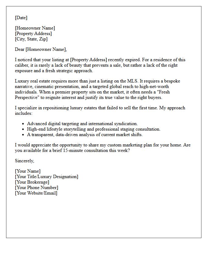 Luxury Estate Fresh Perspective Expired Letter