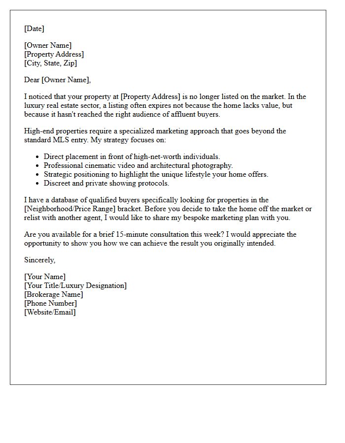Affluent Buyer Retargeting Expired Listing Letter
