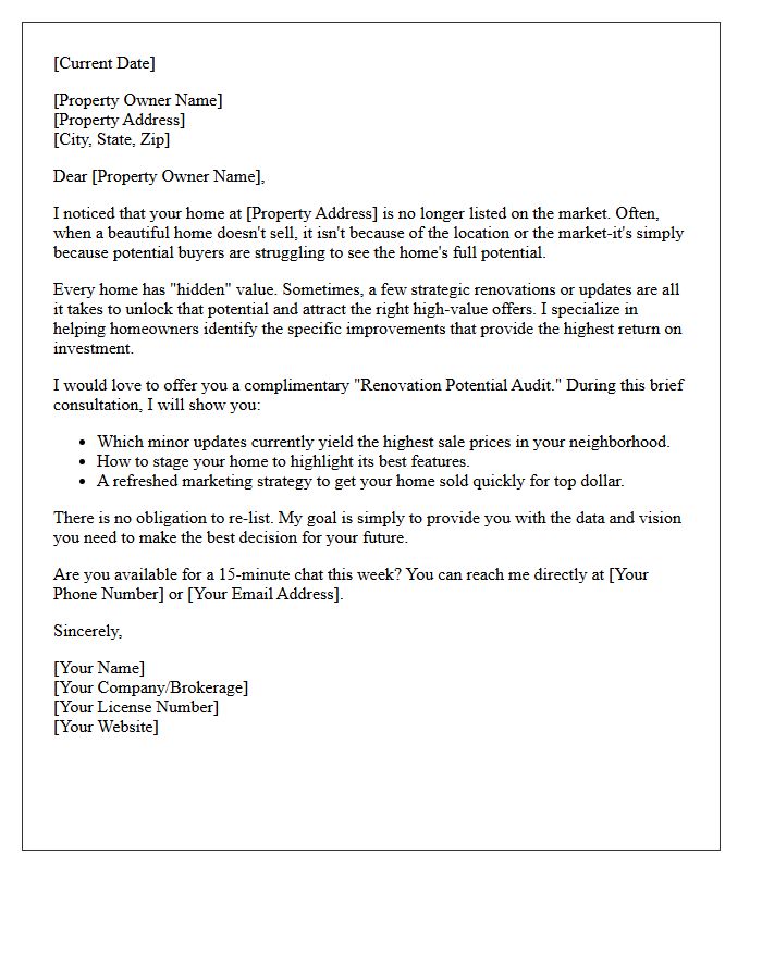 Unlocking Your Homes Renovation Potential Expired Letter