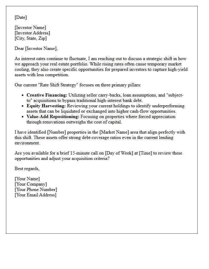 Real Estate Investor Rate Shift Strategy Letter