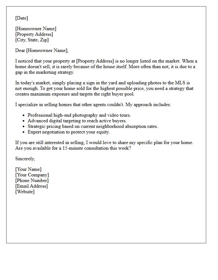 The Right Marketing Strategy Expired Letter