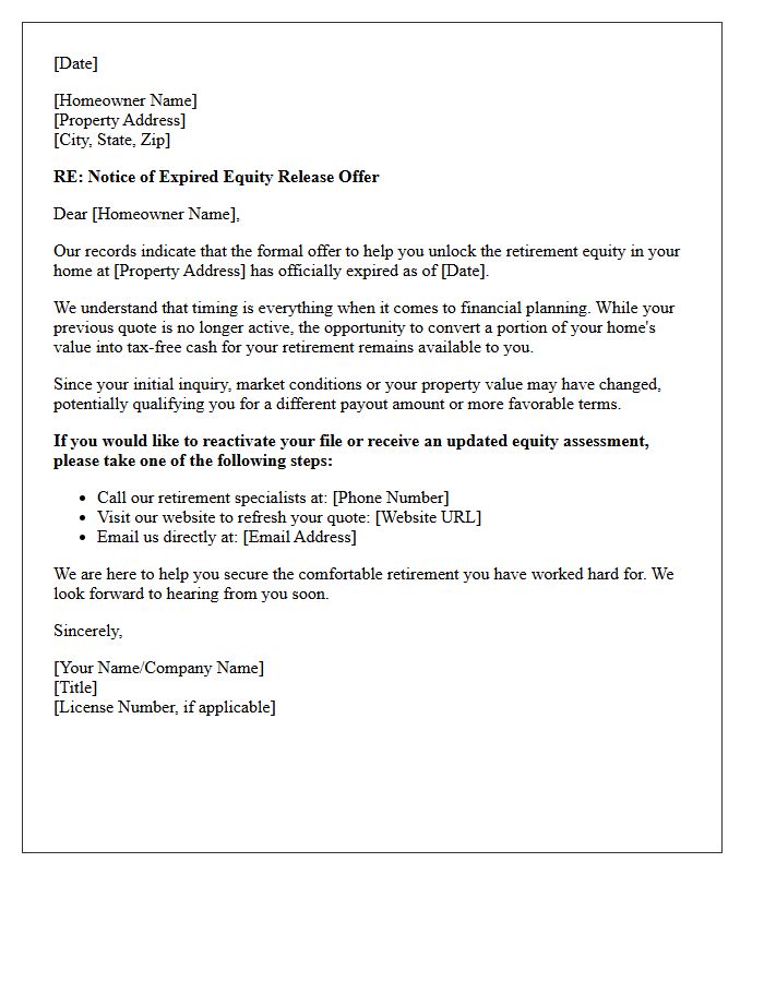 Unlocking Your Retirement Equity Expired Letter