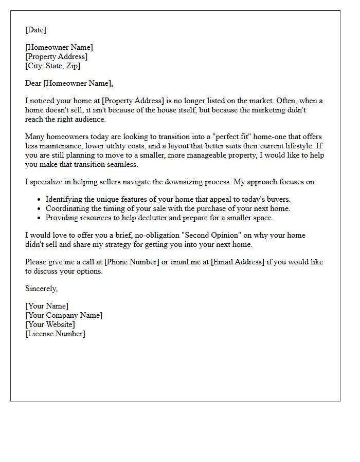 The Perfect Fit Smaller Home Expired Letter