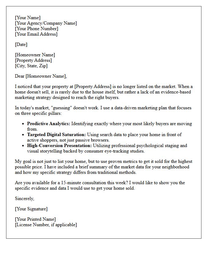 Evidence Based Marketing Plan Expired Letter