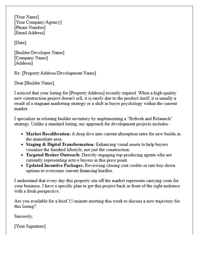 Relisting Strategy For Expired Builder Development Letter