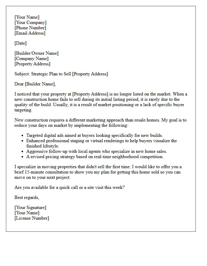 Reducing Market Time For Expired New Construction Letter