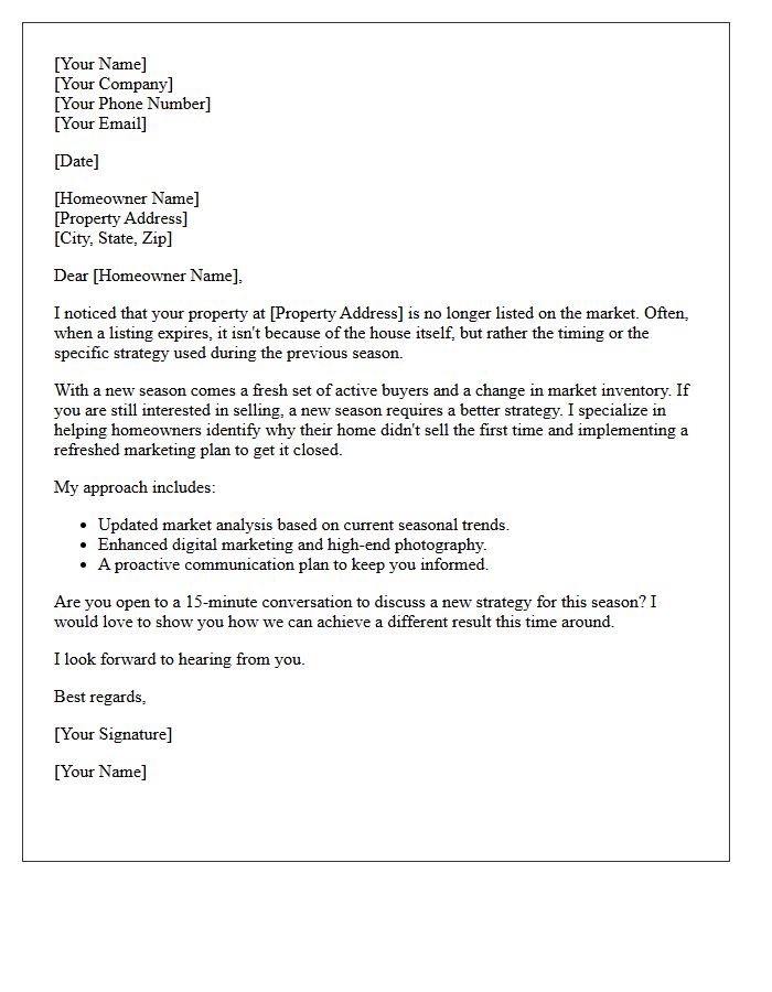 New Season Better Strategy Expired Letter